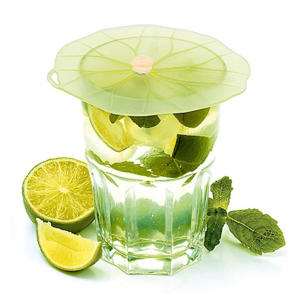 Yellow LilyPad Lid Silicone Drink Covers by Charles Viancin